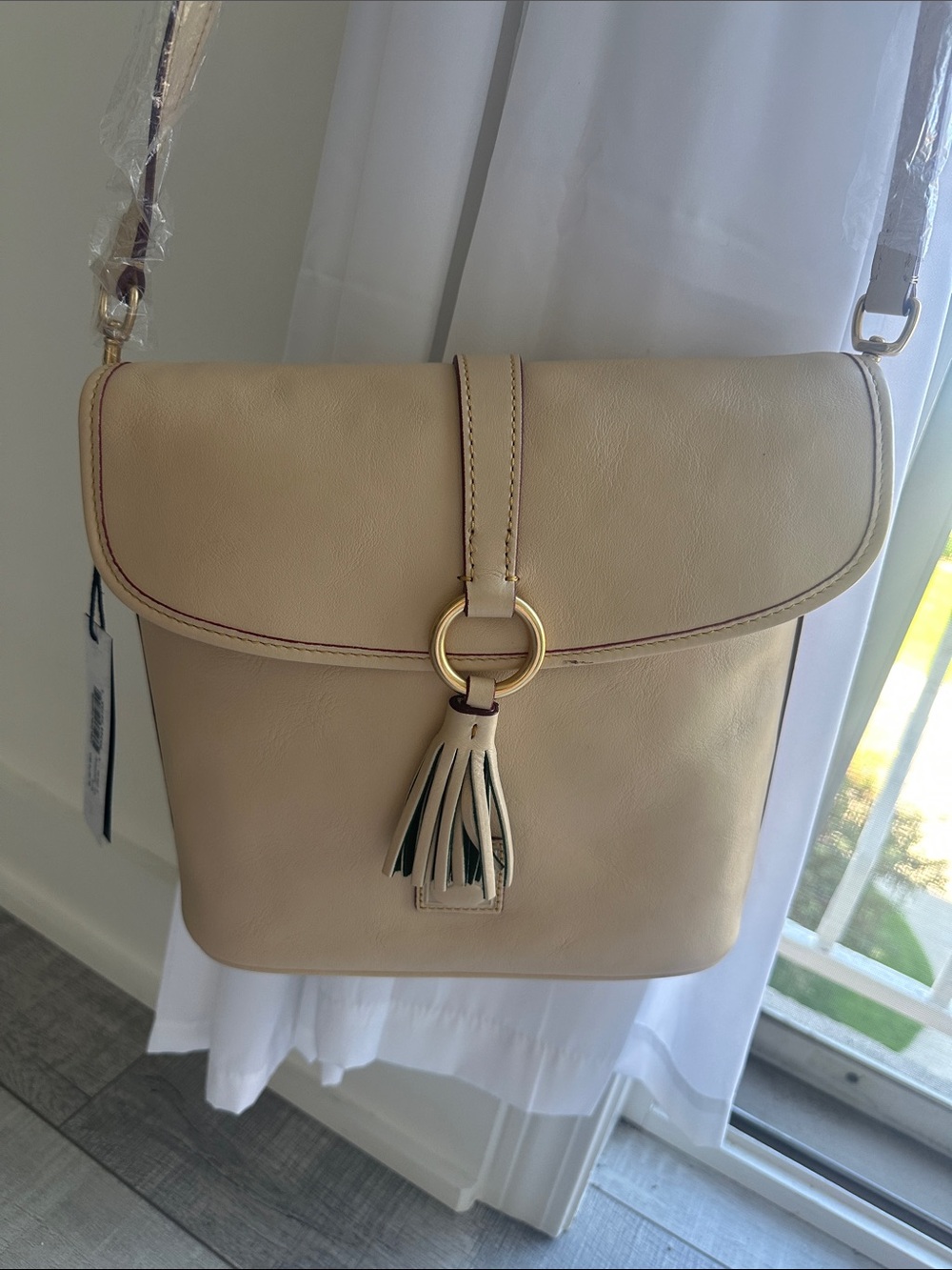 Dooney & Bourke Beige Tassel Crossbody Bag - Women